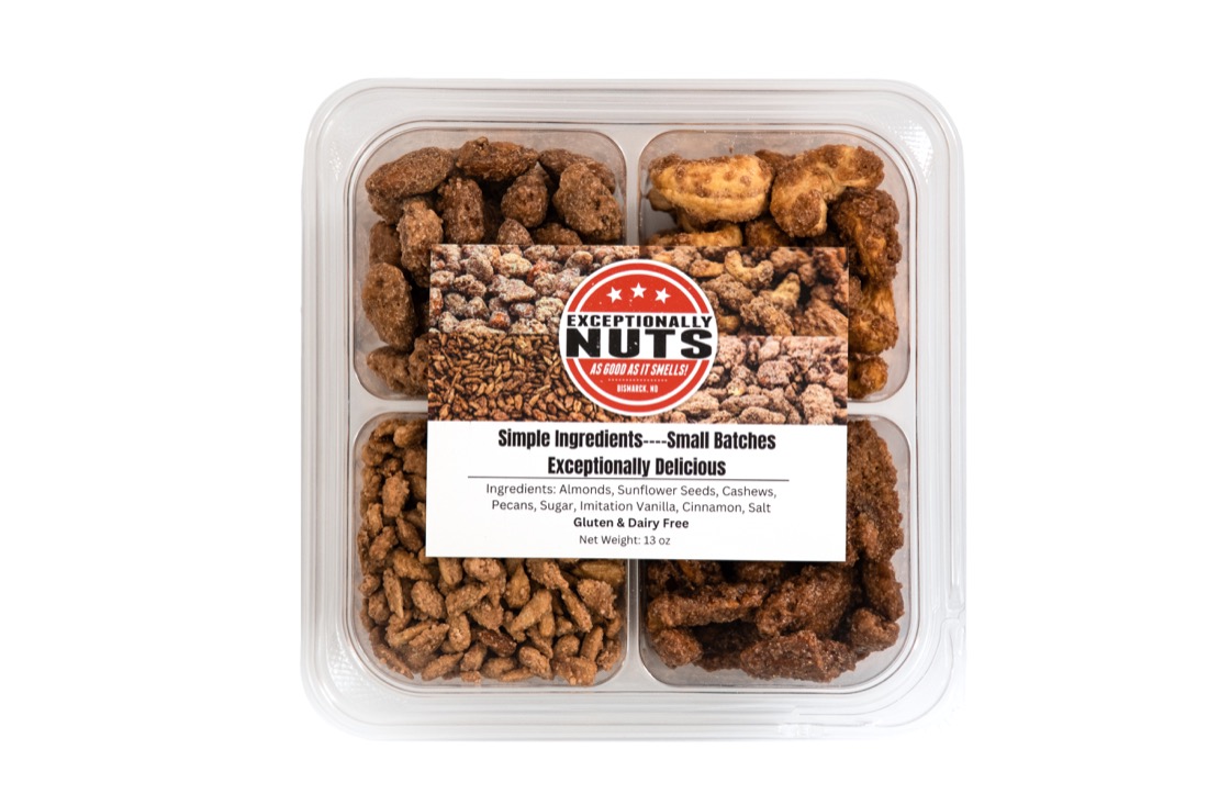 Variety tray of cinnamon roasted nuts